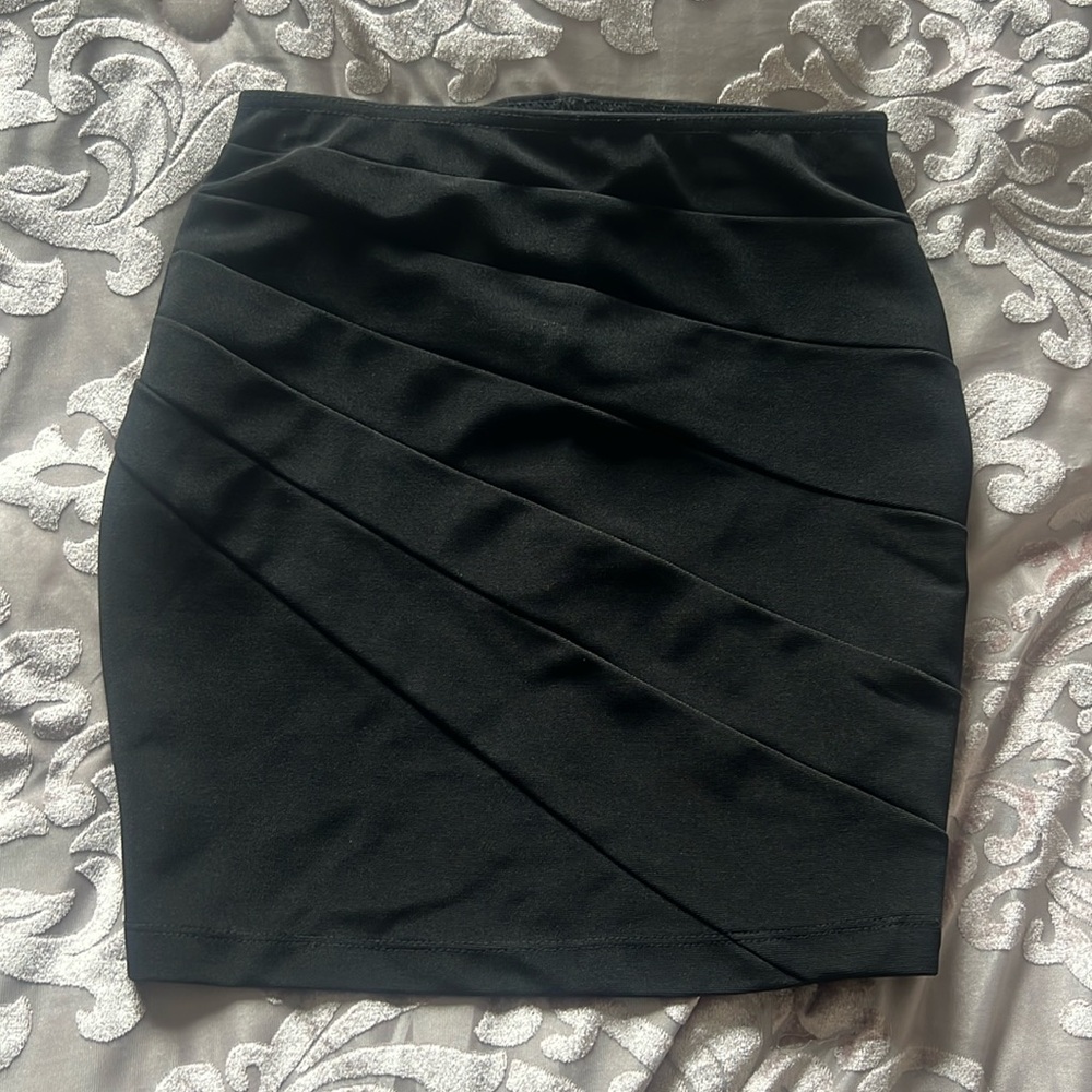 Black mini skirt